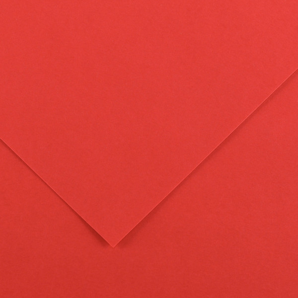 Paquet de 10 feuilles Colorline 50x65 cm 150 g rouge