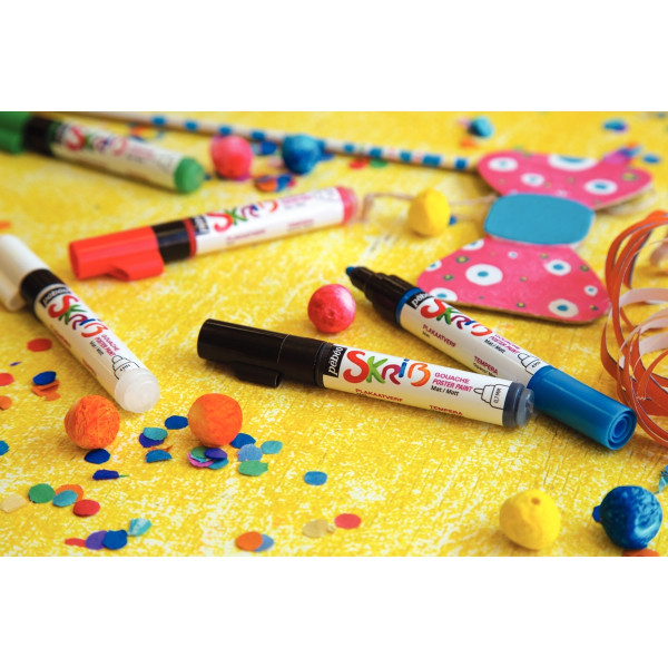 Set de 6 marqueurs gouache basique