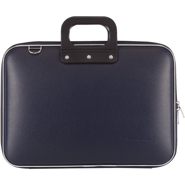 Sacoche classic bombata vinyle 15" navy