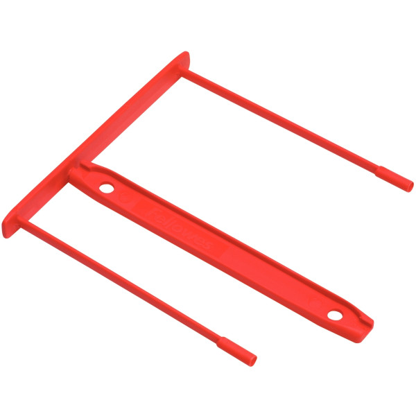 Boite de 100 relieurs d'archives rouge 8cm
