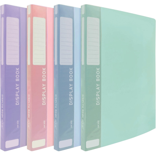 Protège-documents 40 vues en polypropylène pastel, coloris assortis