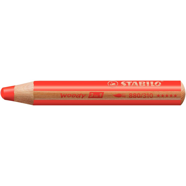 Crayon de couleur Woody vermillon