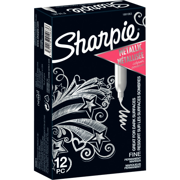 Marqueur Sharpie pointe fine ogive argent