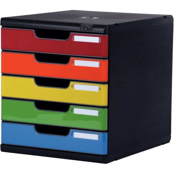 Module 5 tiroirs MODULO noir/arlequin