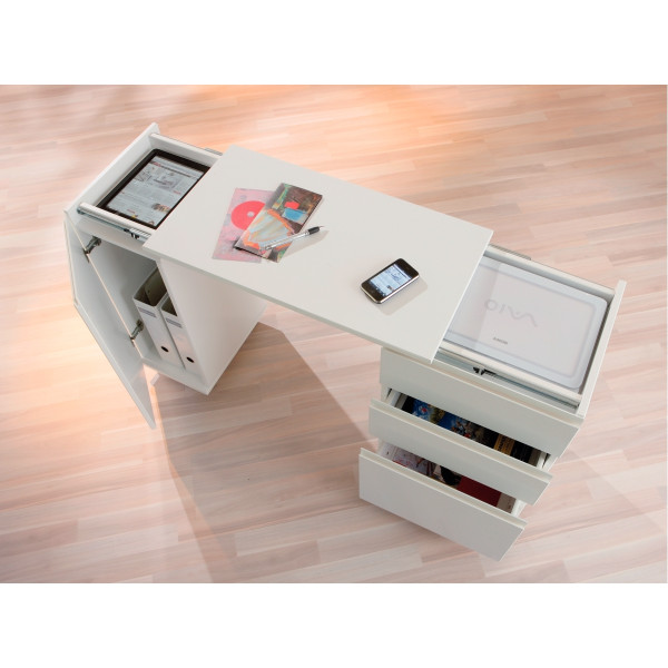 Bureau Flexi multifonctions blanc