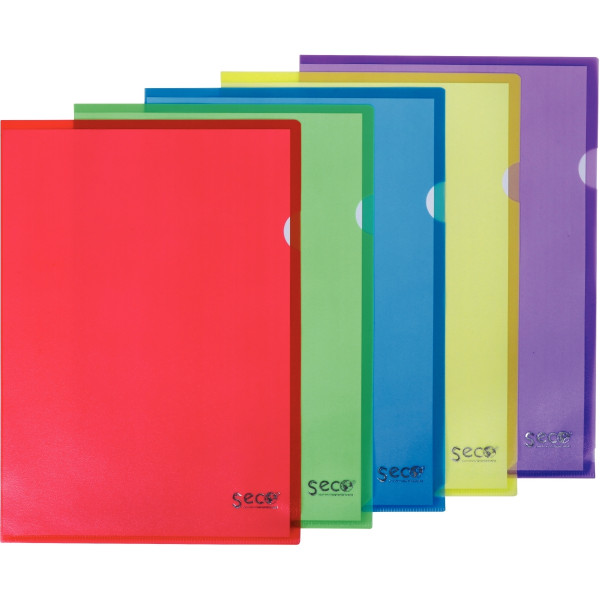 Sachet de 25 pochettes coin en polypropylène recyclé, coloris assortis