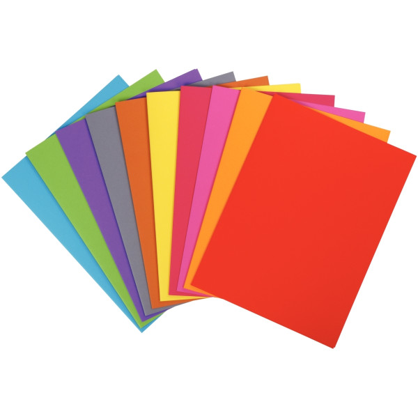 Paquet de 100 sous-chemises 80g ROCK"S format 22x31 cm, coloris assortis