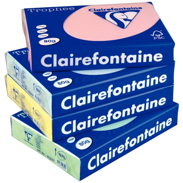 Ramette de 500 feuilles format A4 80g canari CLAIREFONTAINE