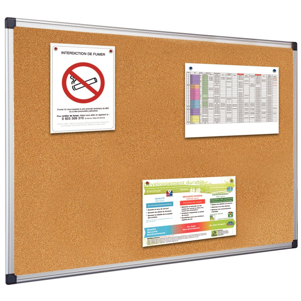 Tableau liège lg45xL60cm avec encadrement alu
