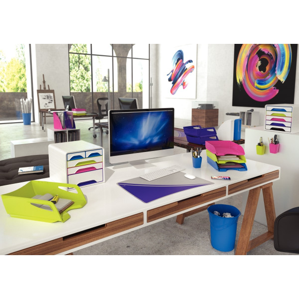 Porte revues en polystyrène robuste et rigide CEP dos 8,5 cm gloss rose