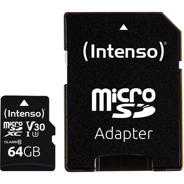 Carte mémoire Intenso micro SD UHS I Professionnel  64Go