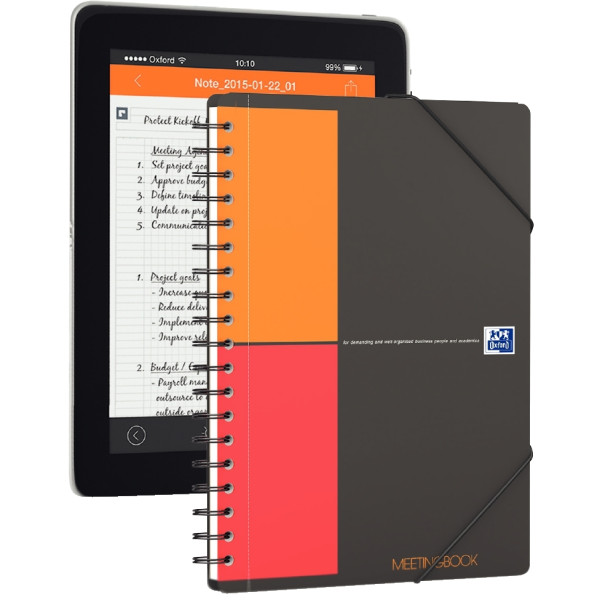Cahier à reliure intégrale ACTIVEBOOK format tablette B5 quadrillé 5x5, 160 pages