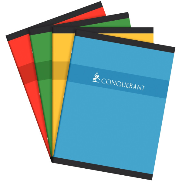 Cahier piqué 96 pages CONQUERANT, format 24x32 cm, quadrillé 5x5, papier 70g