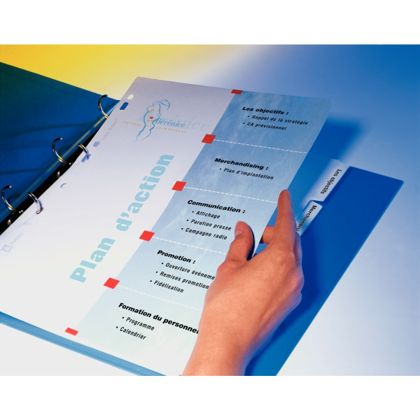 Jeu de 6 intercalaires personnalisables Index Maker en carte format A4