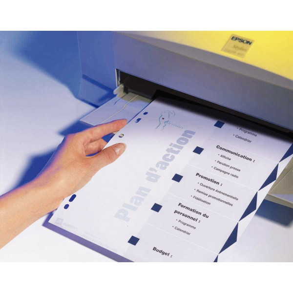 Jeu de 6 intercalaires personnalisables Index Maker en carte format A4