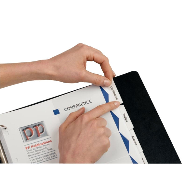 Jeu de 6 intercalaires personnalisables Index Maker en carte format A4