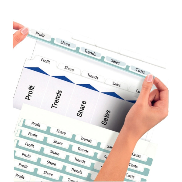 Jeu de 6 intercalaires personnalisables Index Maker en carte format A4