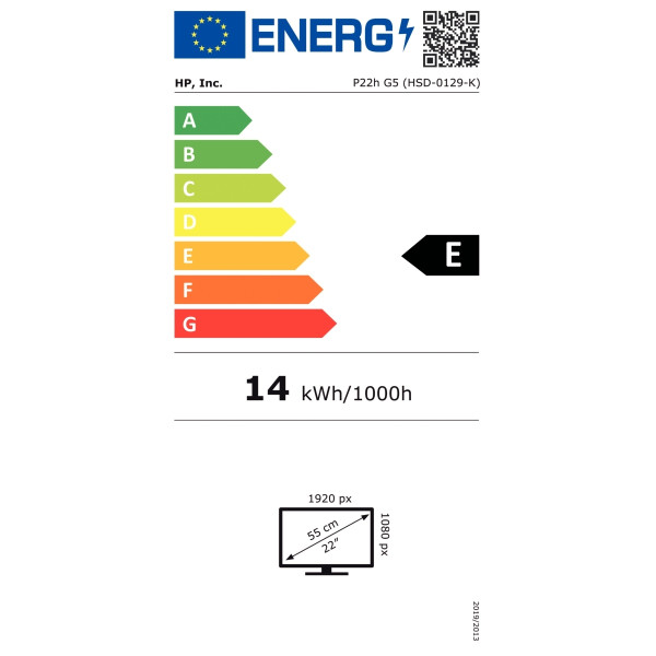 Écran HP E22 G5 Full HD