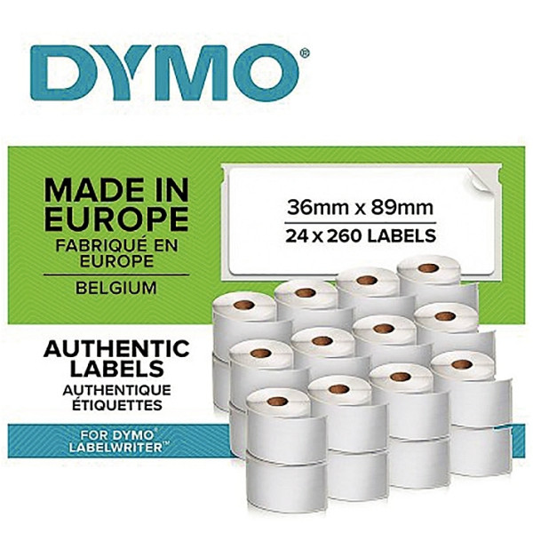 Paquet de 24 rouleaux soit 6 240 étiquettes d'adresse 36*89 mm
