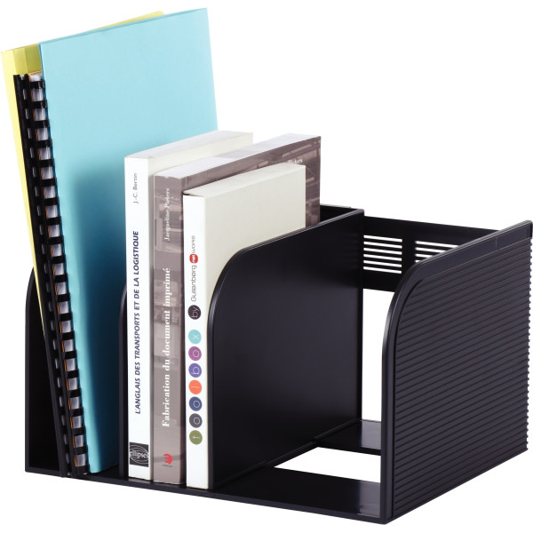 Porte-catalogue OPTIMO 3 compartiments noir