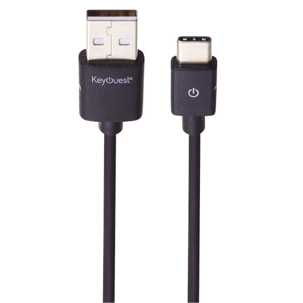 Cordon USB type A vers type C 2,5m noir