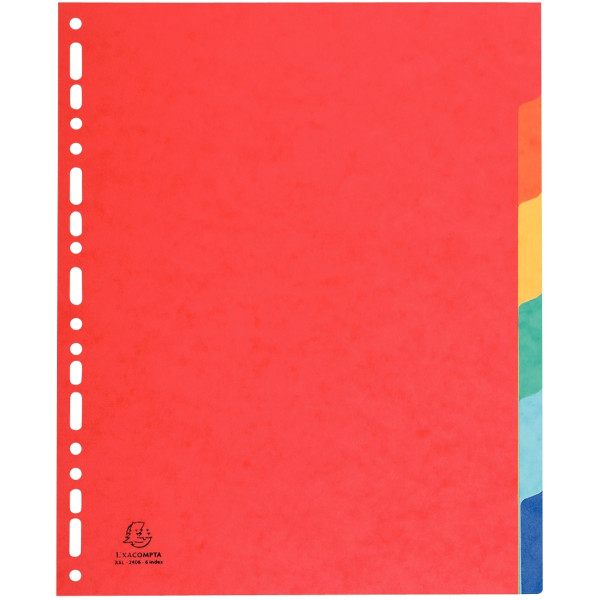 Jeu de 6 intercalaires en carte lustrée 400g, format A4+