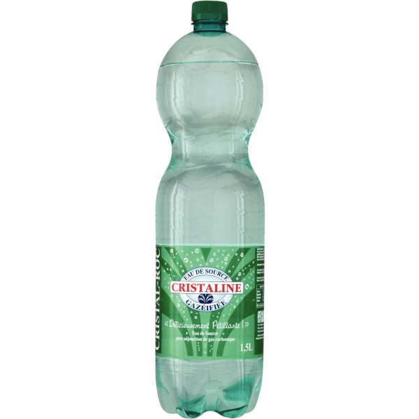 Lot de 6 bouteilles d'eau gazeuse CRISTALINE 1,5L