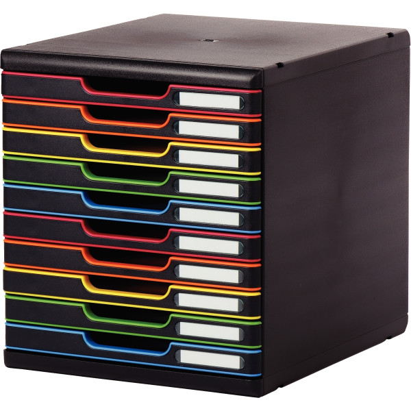Module 10 tiroirs MODULO noir/arlequin
