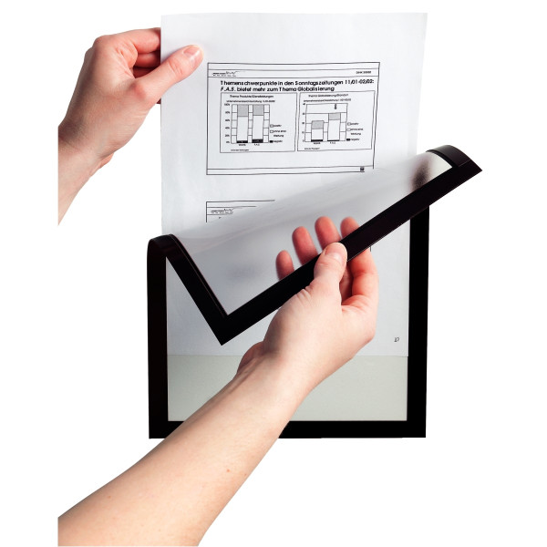 Sachet de 5 cadres d'affichage A4 magnétique argent