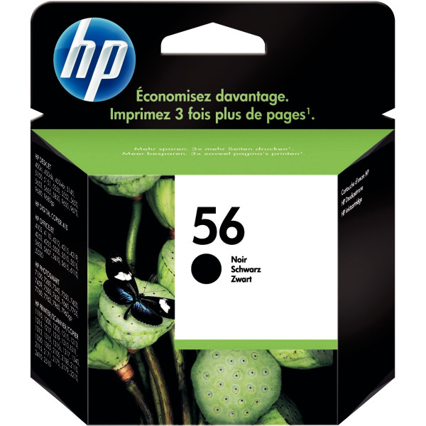 HP 56 cartouche d'encre noire authentique (C6656AE)