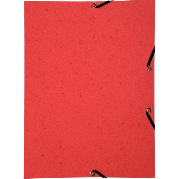 Lot de 10 chemises sans rabat à élastiques en carte lustrée, rouge