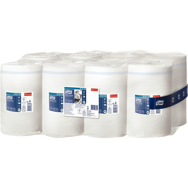 Carton de 11 mini-bobines essuie-tout M1 1 pli blanches