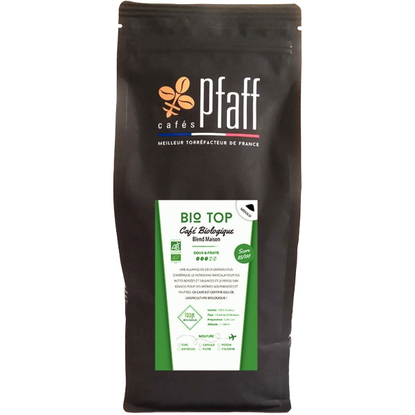 Paquet de 1kg café moulu BIO TOP