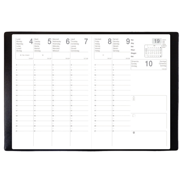 Agenda semainier EXDI 21x29,7cm noir