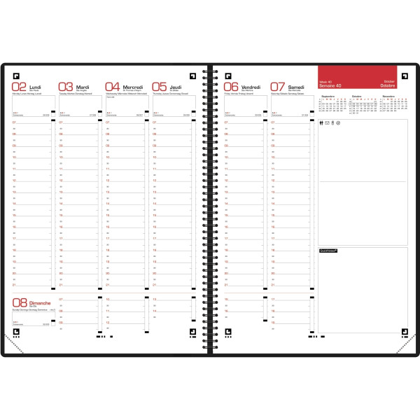 Agenda semainier My Fab 21x29,7cm gris