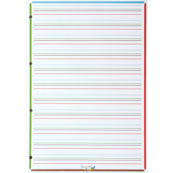 Étui de 50 feuillets mobiles perforés DYS, format A4 interligne 3 mm