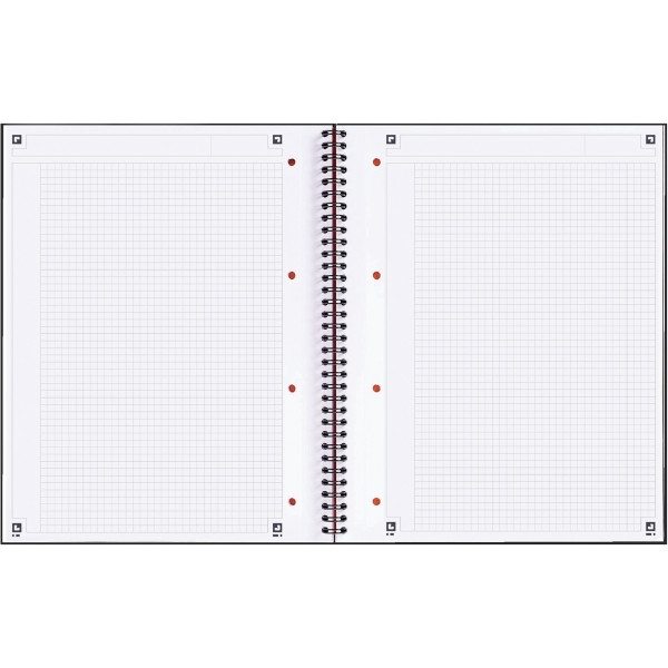 Cahier à reliure intégrale NOTEBOOK format A4+ quadrillé 5x5, 160 pages perforées