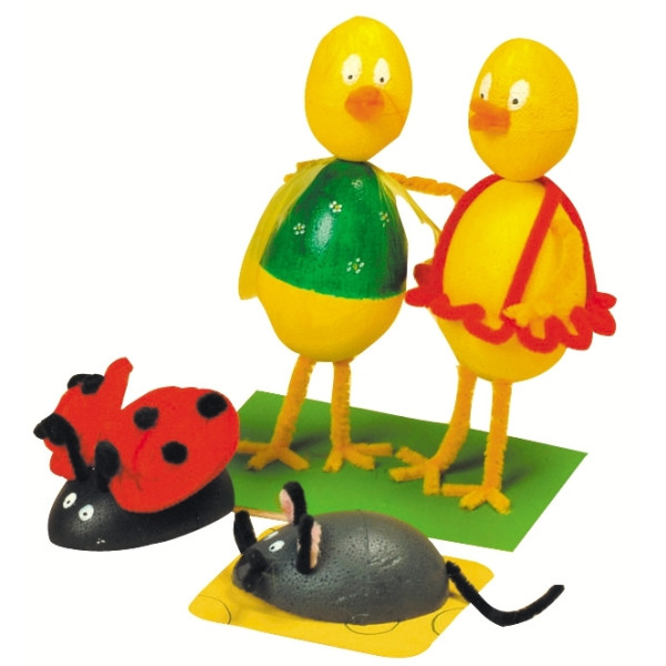 Lot de 25 oeufs 4x6 cm en styropor