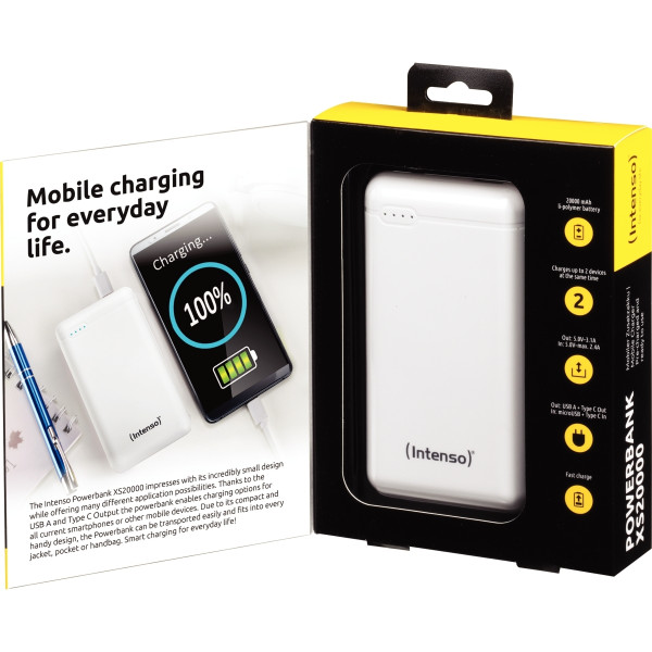 Batterie de secours Intenso XS 20000 mah blanche