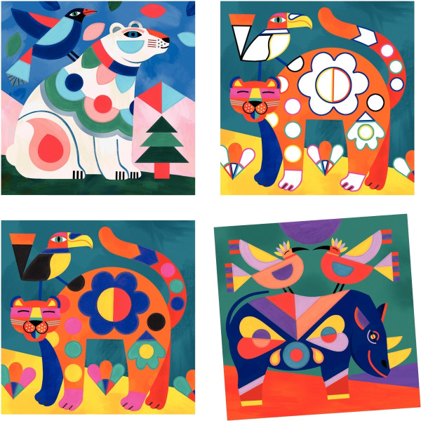 6 pantins à colorier