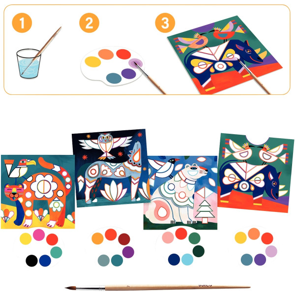 6 pantins à colorier
