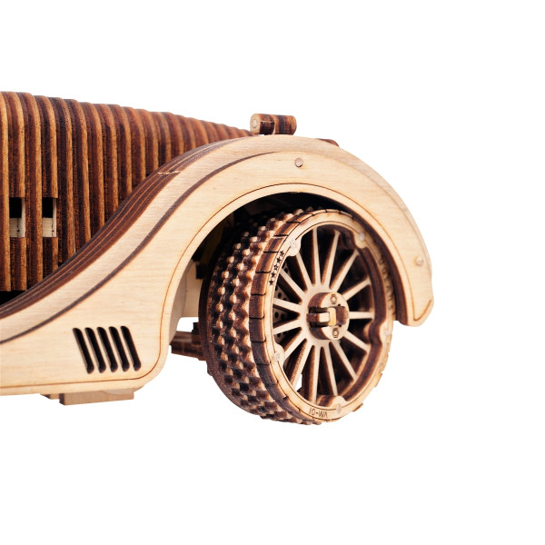 Maquette mécanique en bois, Roadster