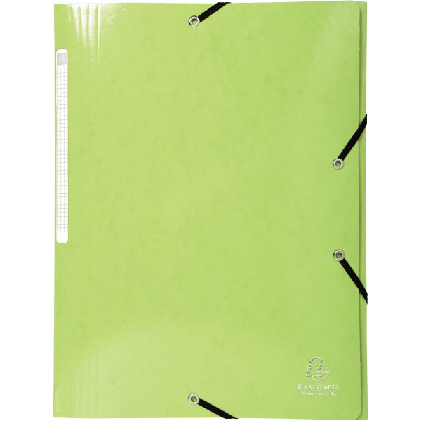 Chemise 3 rabats à élastiques en carte lustrée 425g, vert