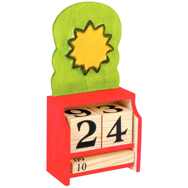 Lot de 5 calendriers perpétuels en bois à décorer