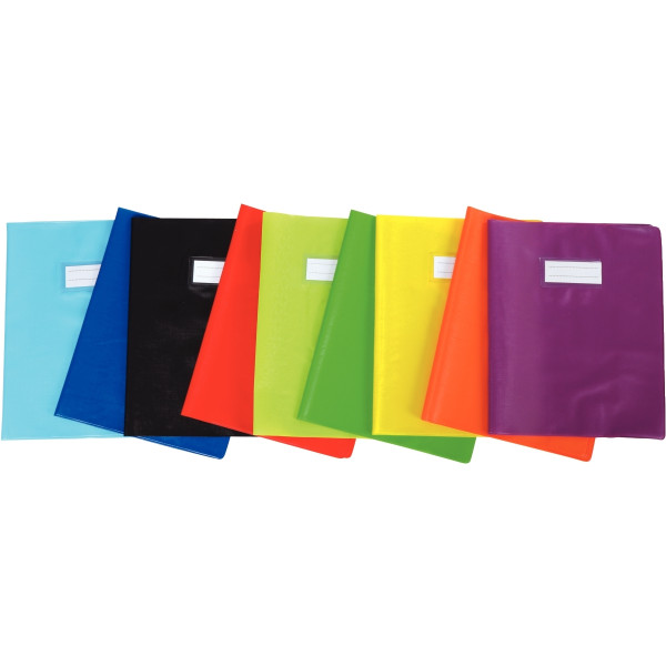 Paquet de 10 protèges-cahier épaisseur 21/100ème 17x22 cm PVC coloris rouge
