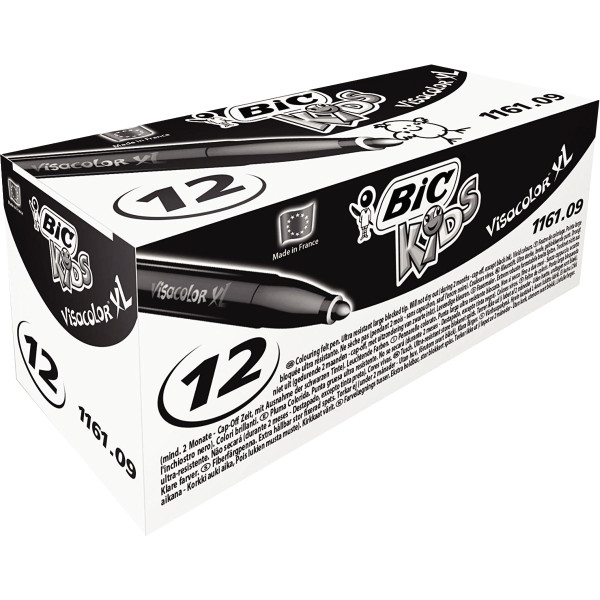 Boîte de 12 feutres Visacolor XL noir