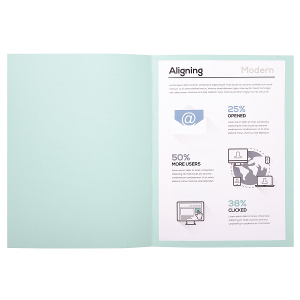 Paquet de 100 chemises 170g FOREVER format 24x32 cm, bleu clair