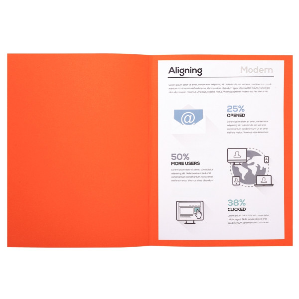 Paquet de 100 chemises 170g FOREVER format 24x32 cm, orange