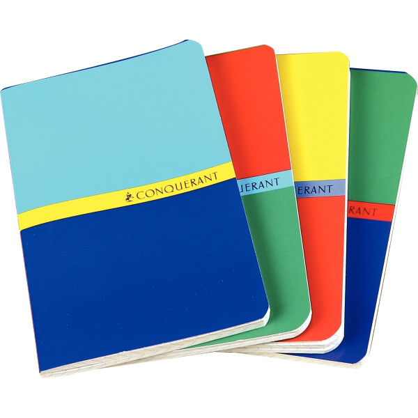 Carnet piqué 96 pages CONQUERANT, format 9x14 cm, quadrillé 5x5, papier 70g