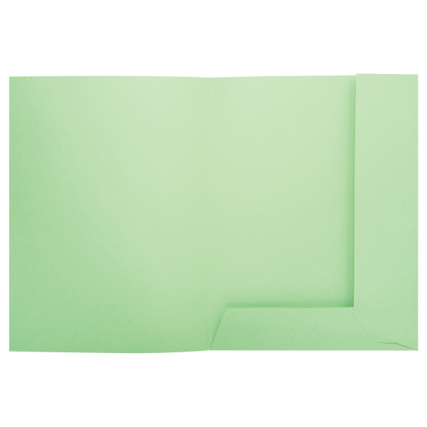 Paquet de 50 chemises 2 rabats SUPER 210g, format 24x32 cm, vert clair